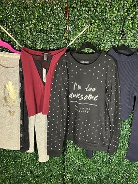 Black Polka Dot "I'm Too Awesome" Sweatshirt